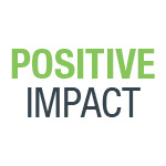 Les mots 'Positive Impact' en lettres majuscules.