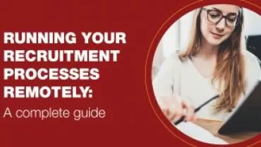 Guide on running remote recruitment processes with person using tablet