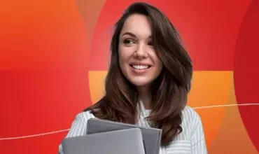 Promotiebanner voor Salarisgidsen 2026 met een glimlachende vrouw